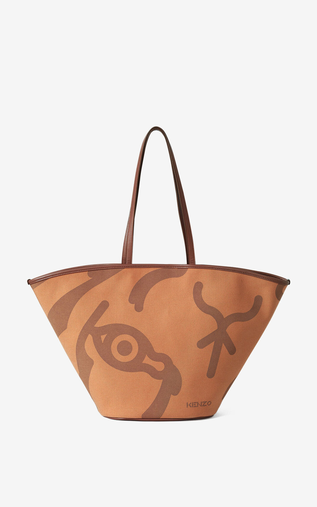 Kenzo Large Arc Tote Bag Brown For Womens 2914IHJWZ